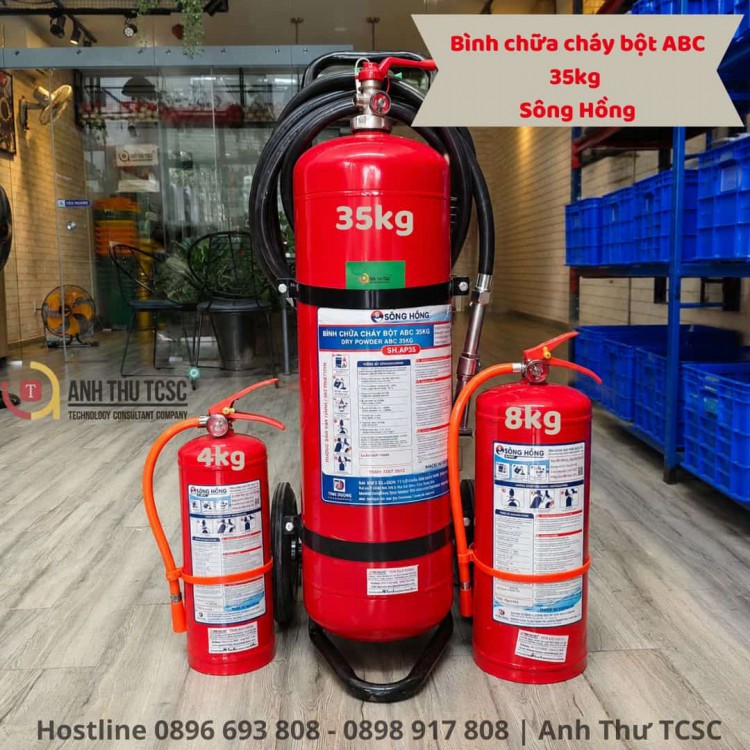 Bình chữa cháy Sông Hồng - bột ABC 35kg