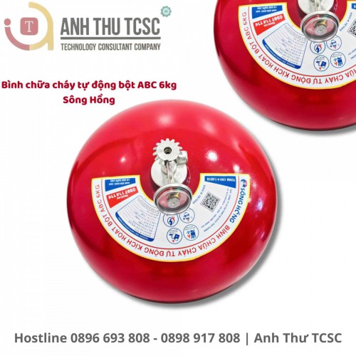 Bình chữa cháy Sông Hồng tự động - bột ABC 6kg